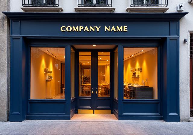 Fachada del taller de cosmética en Madrid